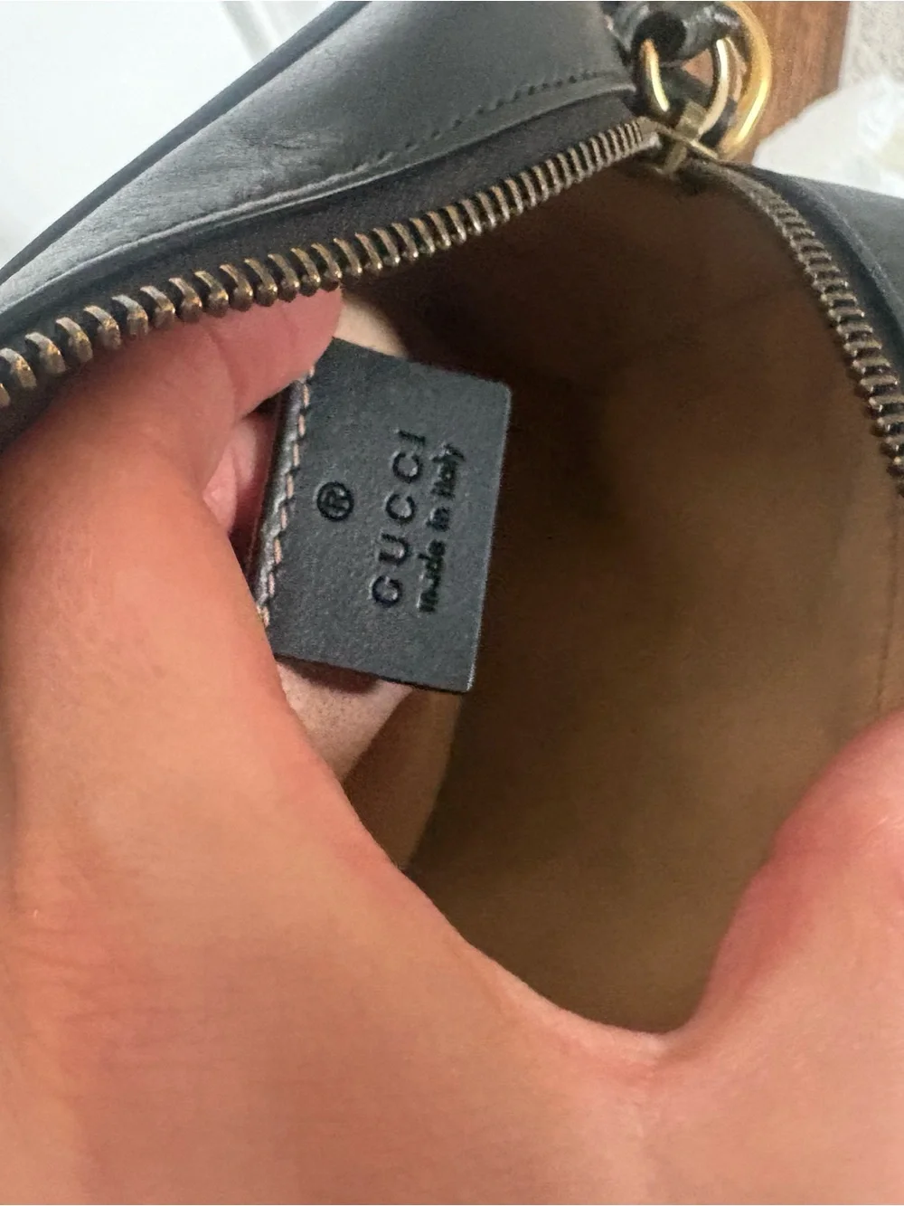 Gucci Calfskin Matelasse Mini GG Marmont Chain Shoulder Bag Black